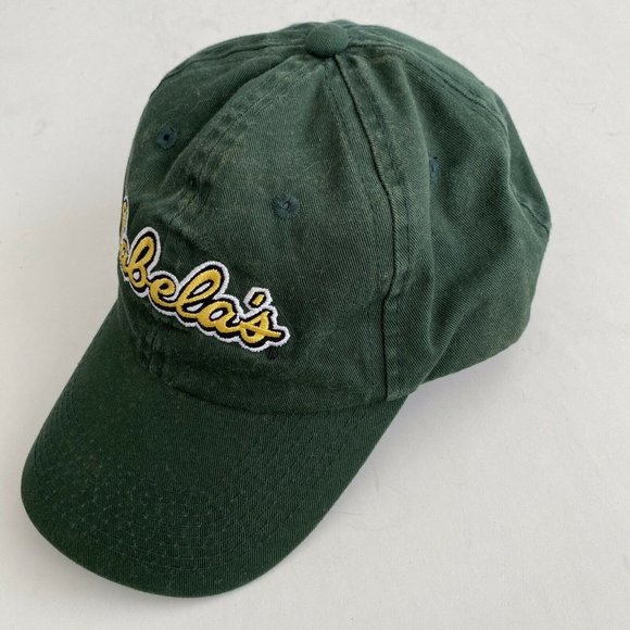 Mens Cabela's Hat Baseball Cap Green Yellow White Adjustable Strapback One Size - Picture 3 of 7